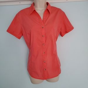 Columbia Coral Button down short sleeve shirt EUC - Sz M
